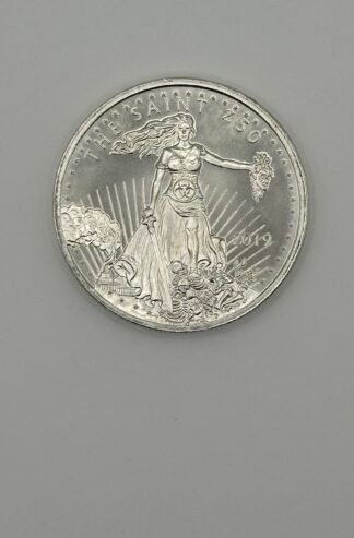 1 oz Zombucks Silver The Saint Round