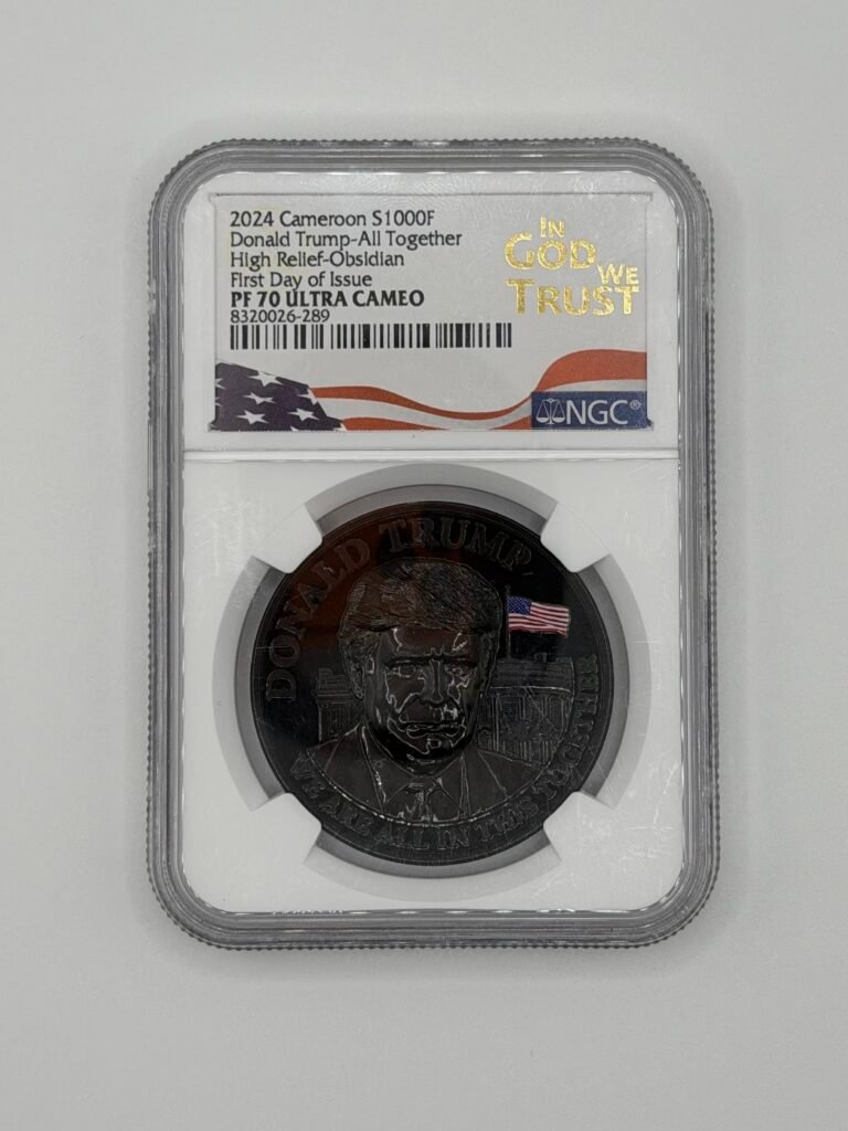 2024 Cameroon S1000F Trump High Relief Obsidian Coin PF70 Ultra Cameo NGC