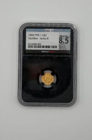 1854 Type 1 Liberty Head NGCX Vault Box About Uncirculated 8.5