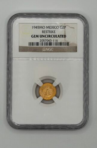 1945 Mexico Gold 2 Pesos, NGC Gem Uncirculated