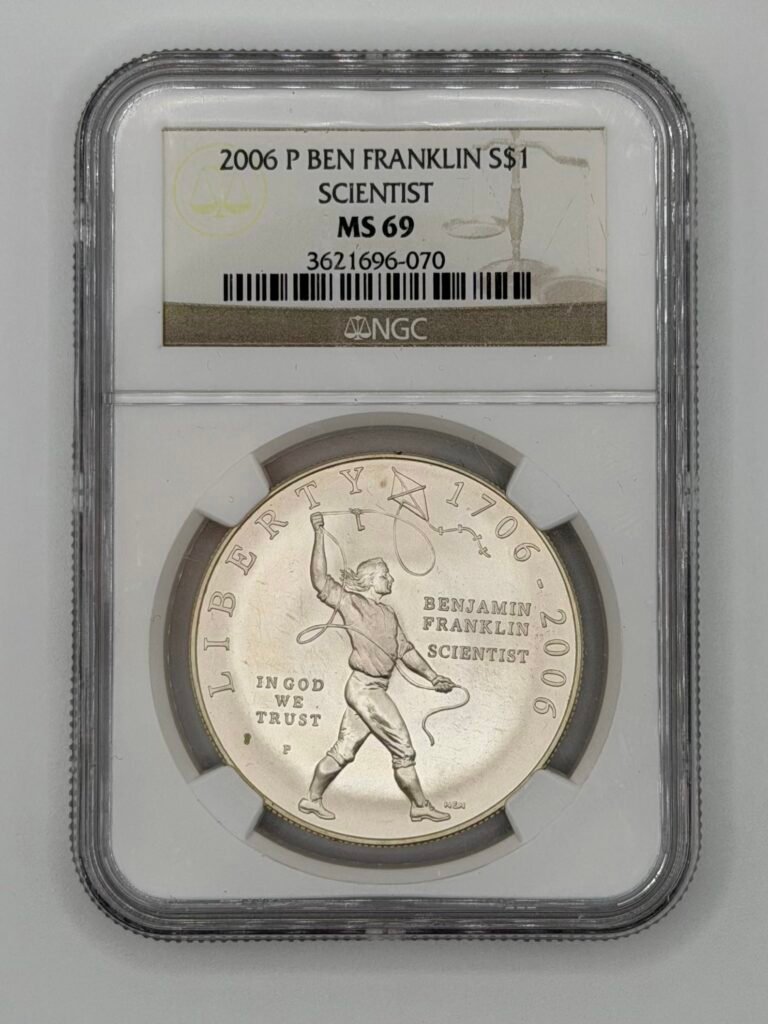 2006-P Ben Franklin Scientist $1 Silver Commerative MS-69 NGC Coin