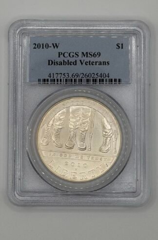 2010-W Disabled American Veterans $1 Silver Commemorative MS-69 PCGS