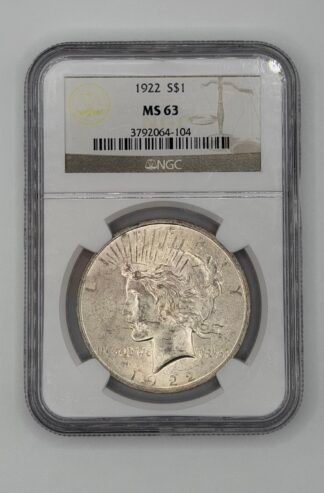 1922-S Peace Dollar MS-63 NGC