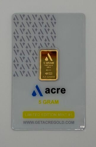 5 gram Gold Bar Acre Gold  (w/Assay Card)