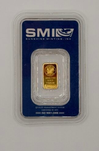 1 gram Gold Bar - Sunshine Minting