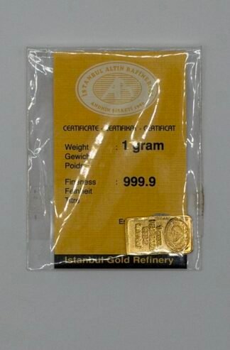 1 gram Gold Bar - Istanbul Gold Refinery