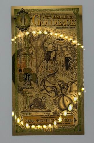 1 New Hampshire Goldback - Aurum Gold Foil Note (24k)