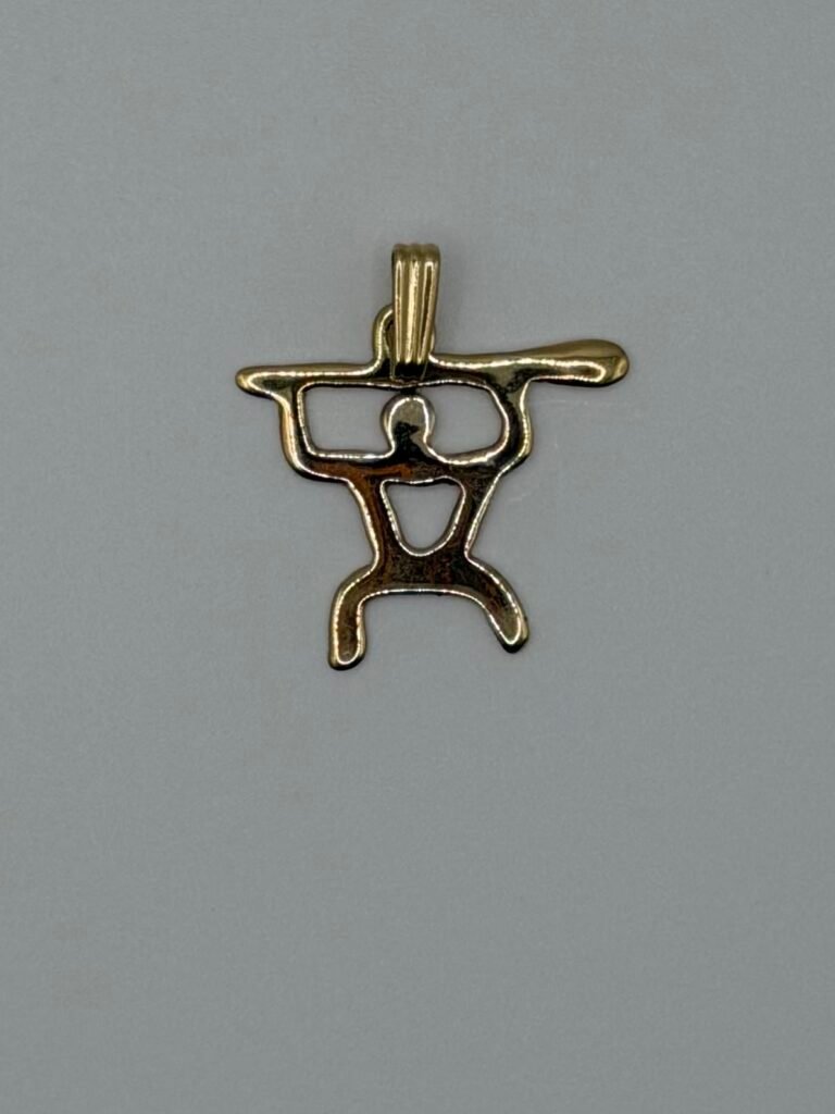 Hawaiian Petroglyph Paddler Pendant (14K Gold)