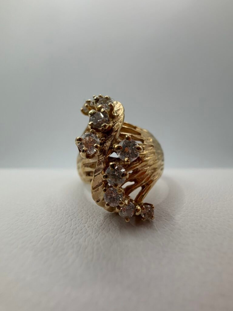 14k Gold and Natural Diamond Ring .40 Estimated total Carat Weight