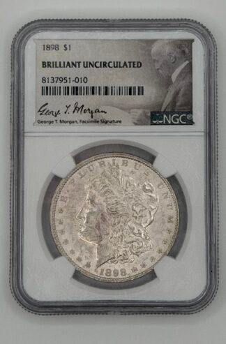 1898 NGC Brilliant Uncirculated Morgan Silver Dollar