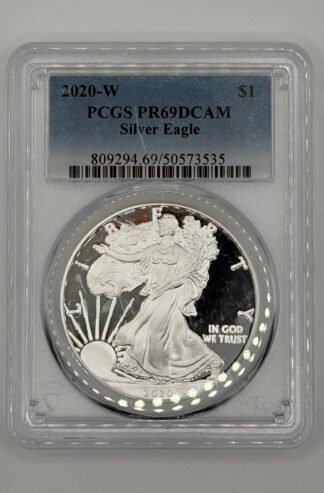 2020-W $1 American Silver Eagle PCGS PR69DCAM