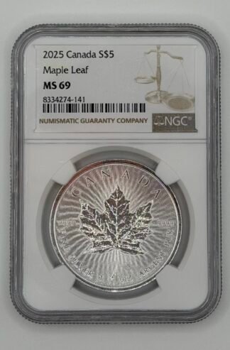 2025 Canada 1 oz Silver Maple Leaf MS-69 NGC