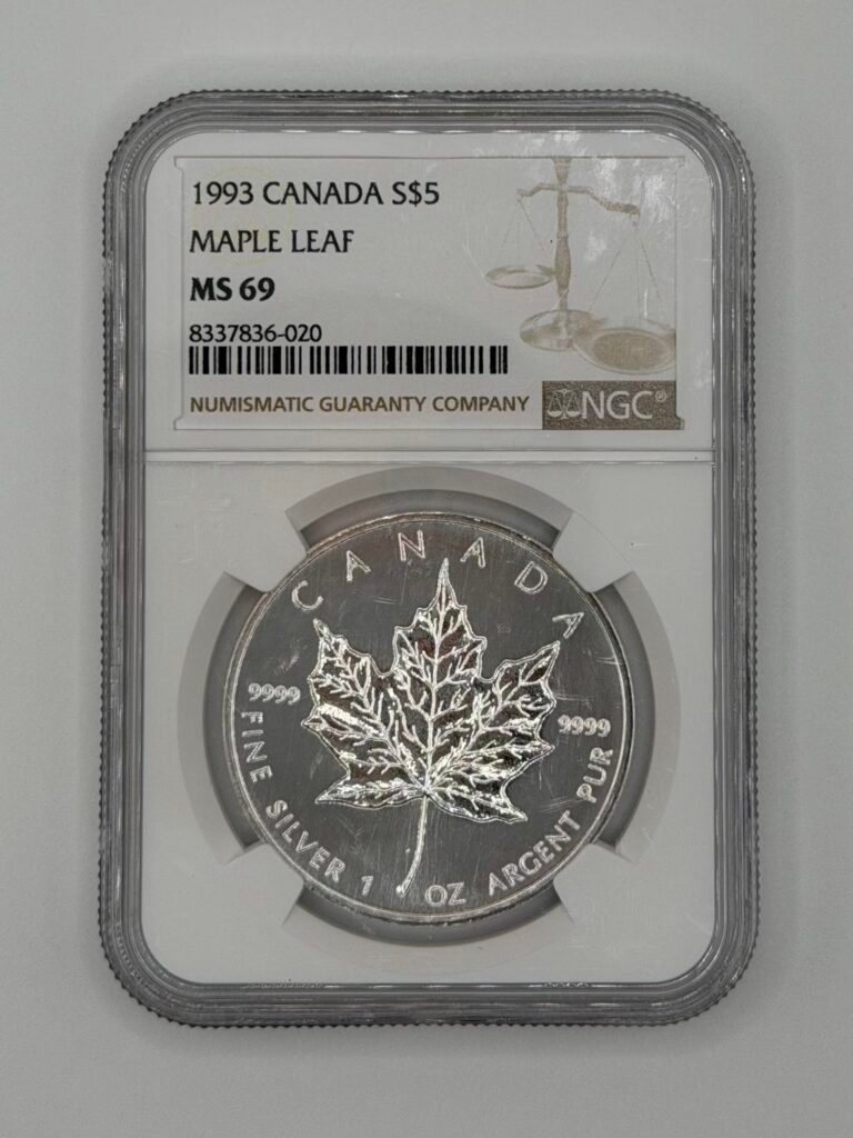 1993 Canada 1 oz Silver Maple Leaf MS-69 NGC