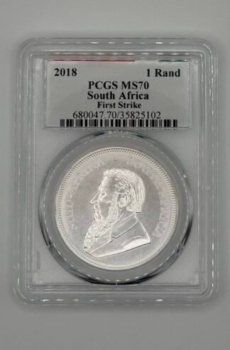 2018 South Africa 1 oz Silver Krugerrand MS-70 PCGS (FS)