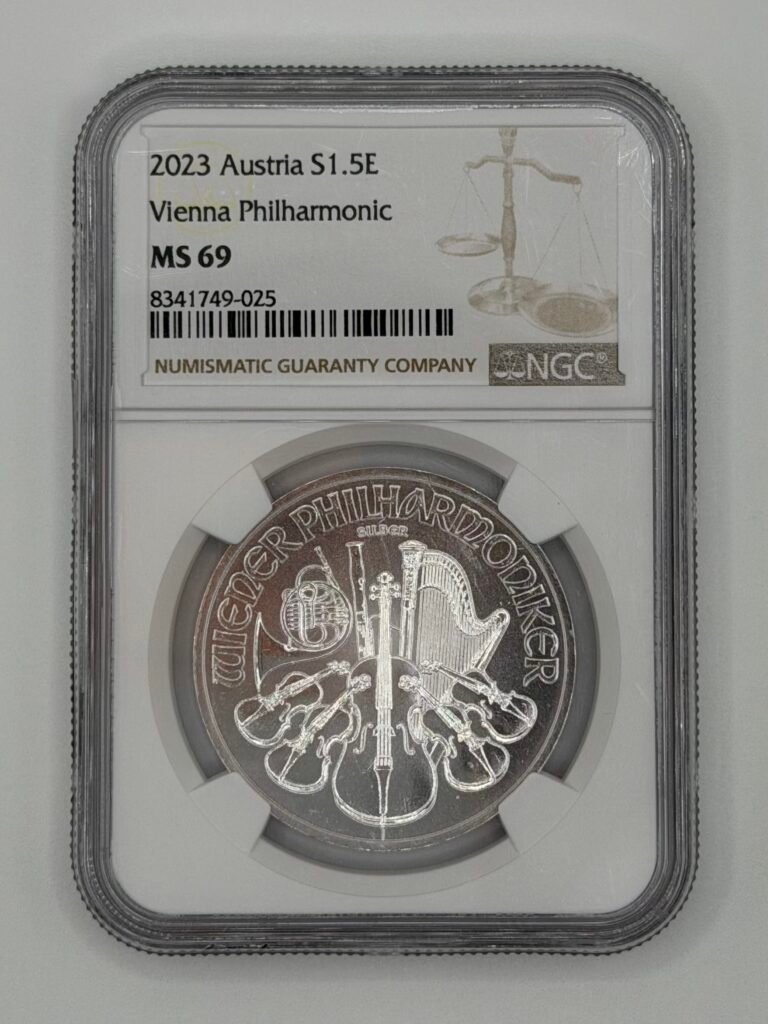 2023 Austria 1 oz Silver Philharmonic MS-69 NGC