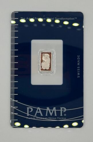 1 gram Platinum Bar - PAMP Suisse Lady Fortuna (In Assay)