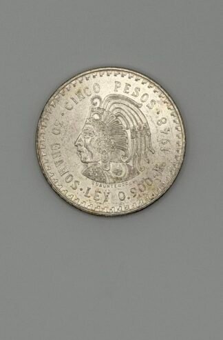 Mexico Silver 5 Pesos Cuauhtemoc (Random Date)