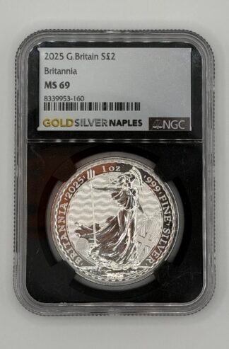 NGC MS-69 2025 Great Britain 1 oz Silver Britannia
