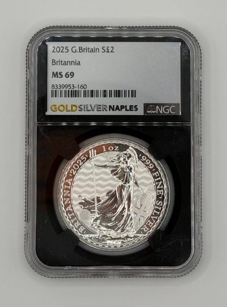 NGC MS-69 2025 Great Britain 1 oz Silver Britannia