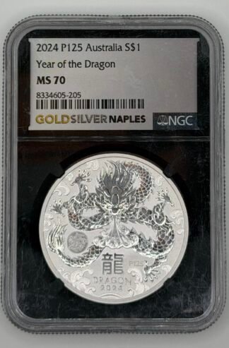 NGC MS-70 2024 Australia 1 oz Silver Lunar Dragon (Series 3)