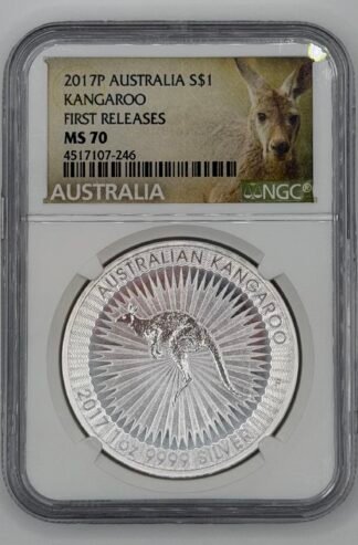 2017 Australia 1 oz Silver Kangaroo MS-70 NGC (First Release)