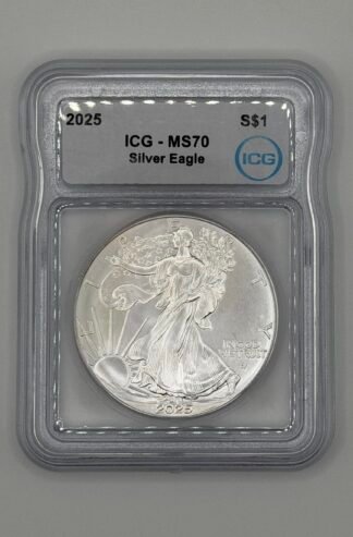 (Random Date) American Silver Eagle MS-70 ICG