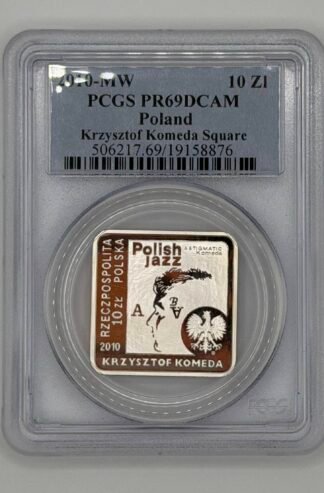 Poland 2010 10 Złotych Silver PCGS PR 69DCAM Krzysztof Komeda Square