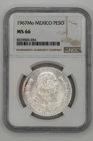 NGC MS-66 1967Mo Mexico Peso