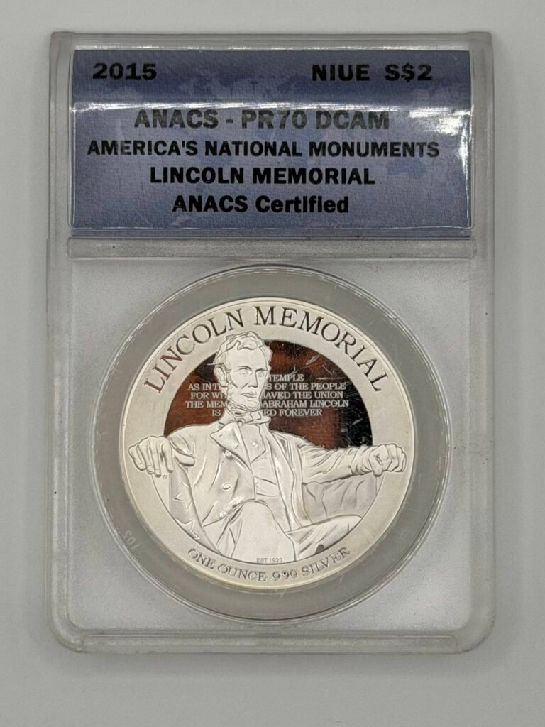 ANACS PR-70 DCAM America's National Monuments (Lincoln Memorial) Niue
