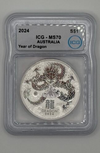 ICG MS-70 2024 Australia 1 oz Silver Lunar Dragon (Series 3)