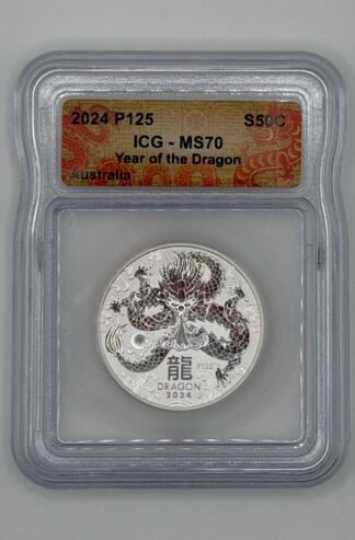 ICG MS-70 2024 Australia 1/2 oz Silver Lunar Dragon (Series 3)