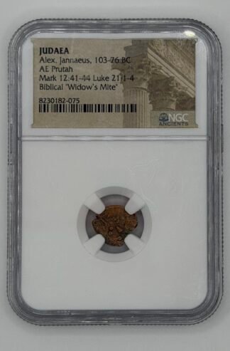 Judaea Widow's Mite Alexander Jannaeus (103-76 BC) NGC (Genuine)