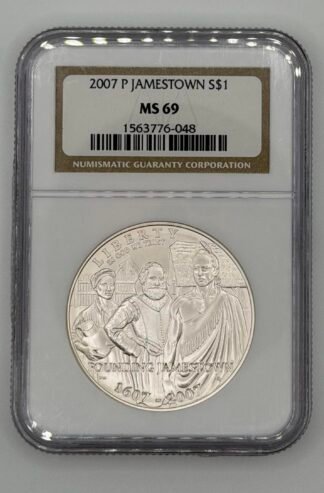 2007-P Jamestown 400th Anniversary $1 Silver Commemorative MS-69 NGC