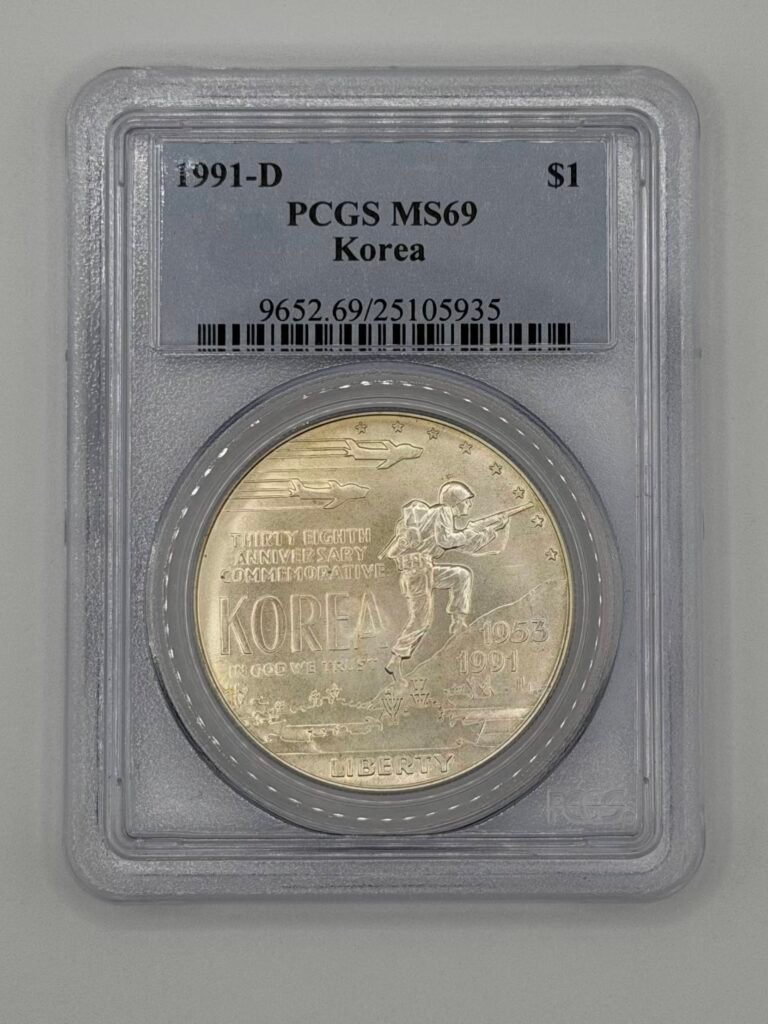 1991-D Korean War $1 Silver Commem MS-69 NGC