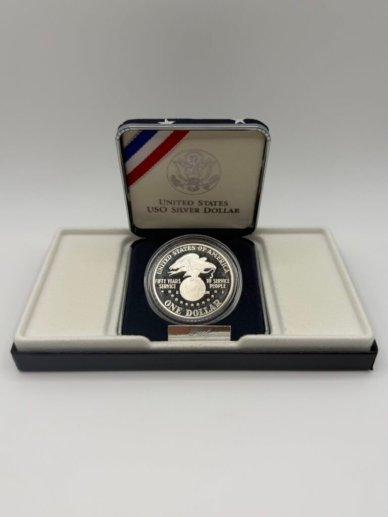 1991-S USO $1 Silver Commemorative Proof Coin (w/Box & COA)
