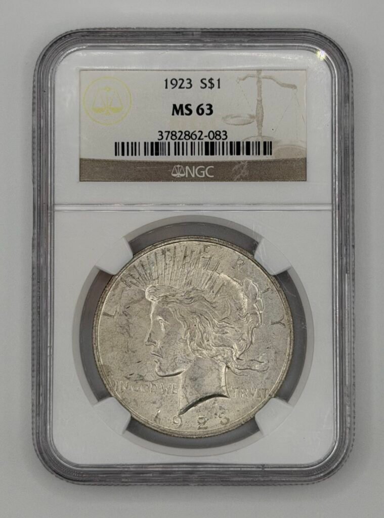 1923 Peace Dollar MS-63 NGC