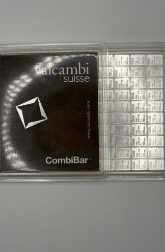 100x 1 gram Silver Bar - Valcambi Silver CombiBar™ (w/Assay)