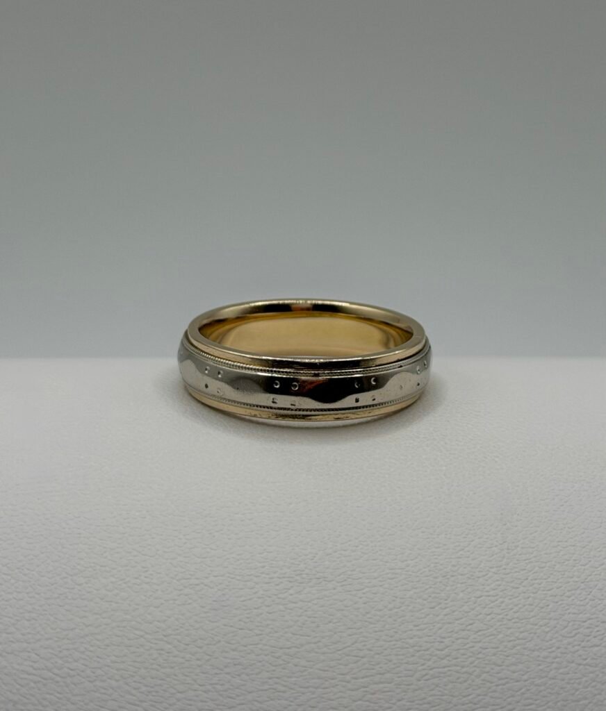 6mm Comfort Fit Two Tone 14k Band - Size 11