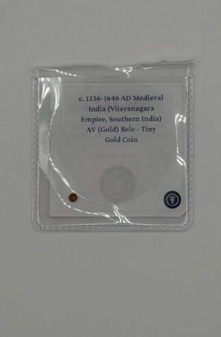 India Vijayanagara Empire Gold Bele Coin (1336-1646 AD)