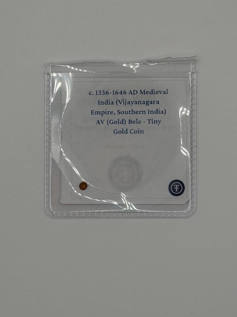 India Vijayanagara Empire Gold Bele Coin (1336-1646 AD)