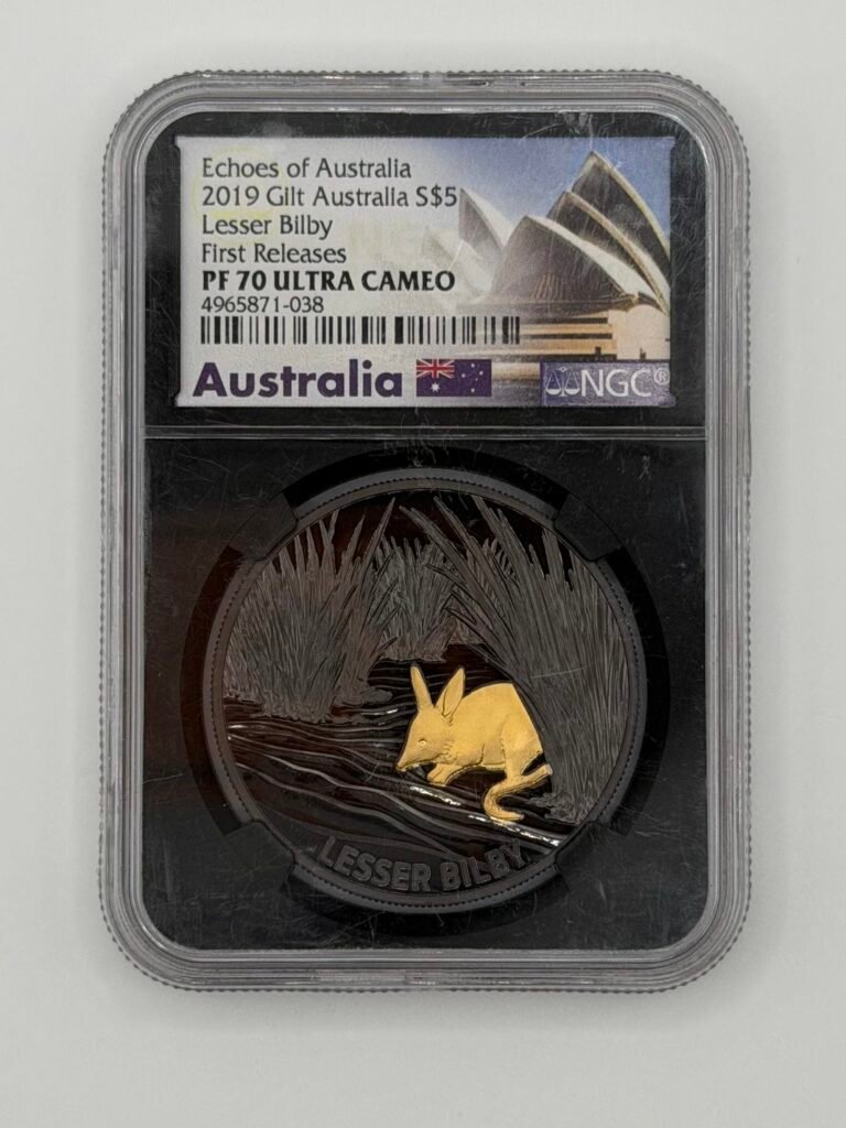 2019 GILT Australia Echoes Lesser Bilby 1oz Silver $5 NGC PF70 ULTRA CAMEO