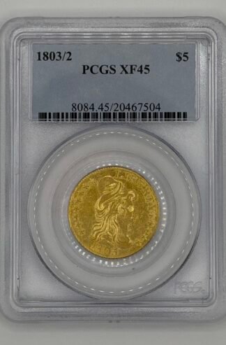 1803/2 $5 (Regular Strike) Series: Gold Draped Bust $5 1795-1807 (LOW POPULATION 33)