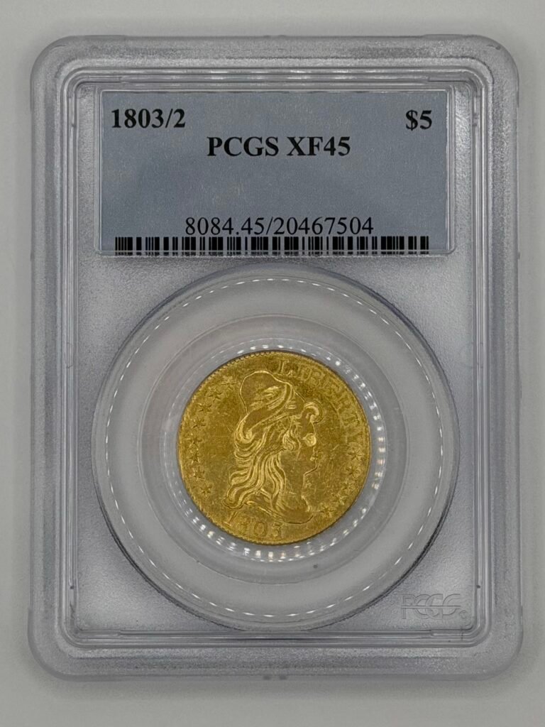 1803/2 $5 (Regular Strike) Series: Gold Draped Bust $5 1795-1807 (LOW POPULATION 33)