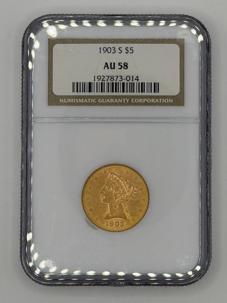 1903 S $5 Liberty Gold Half Eagle AU-58 NGC