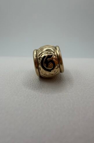 6mm x 7.2mm Tube Barrel Hawaiian Heirloom Pendant Letter G (14K Gold)