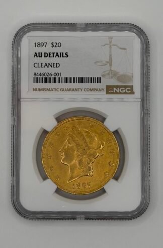 1897-P $20 Liberty Gold Double Eagle AU Details Cleaned NGC
