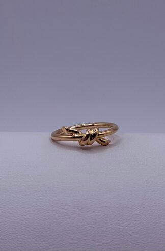 Authentic TIFFANY & CO. 18k Yellow Gold Knot Ring