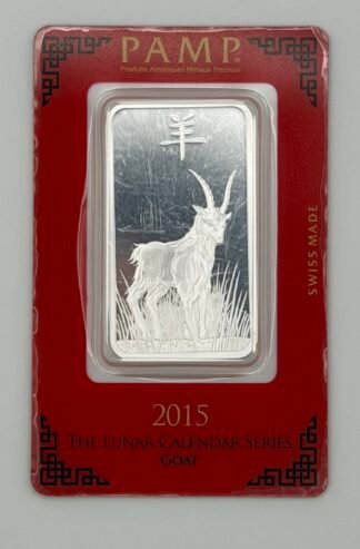 1 oz Silver Bar - PAMP Suisse (Year of the Goat) Only Produced in 2015