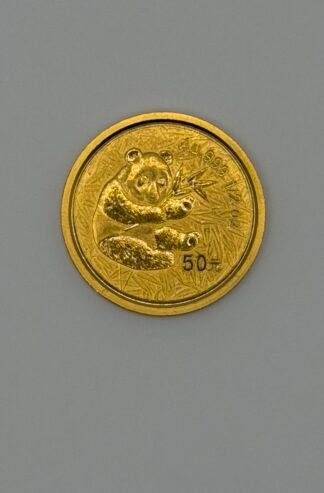 2000 China 1/2 oz .999 Pure Gold Panda Frosted