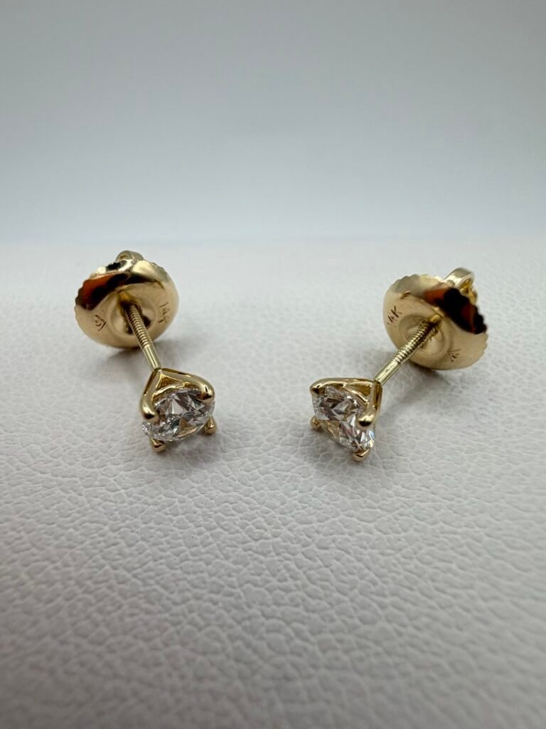 Lab Diamond and 14k Studs (.50 Total Carat Weight)